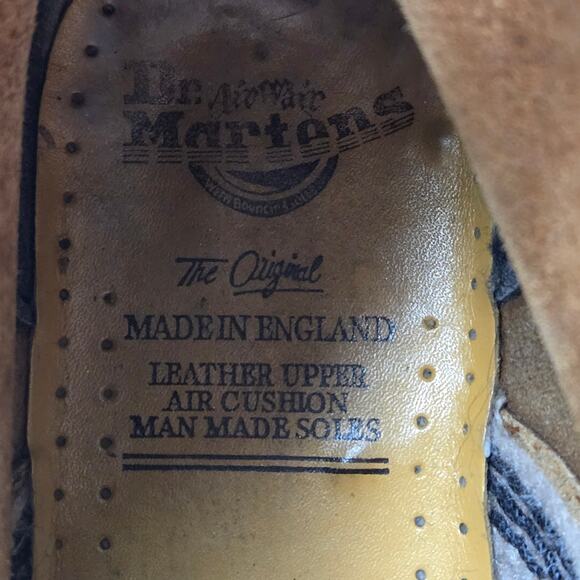 Vtg Dr. Martens Made in England 1460 Purple Leather Trench Combat Boot UK 3 US 5 - Picture 14 of 15